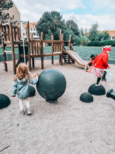 The wooden playground